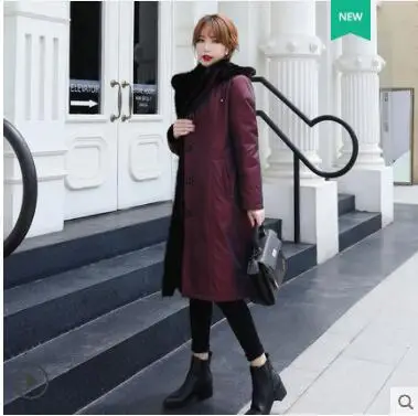 Вечерние женские пальто с мехом, новинка, Меховая куртка для женщин, зимняя меховая куртка из меха кролика Рекс, съемная женская меховая куртка премиум класса, NUW655 - Цвет: Black red wine