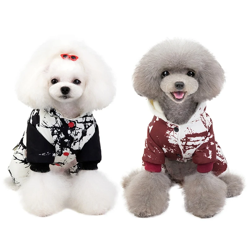 Зимняя теплая одежда для домашних животных Одежда для собак утолщенная Одежда для собак хлопковая куртка для маленьких средних домашних животных