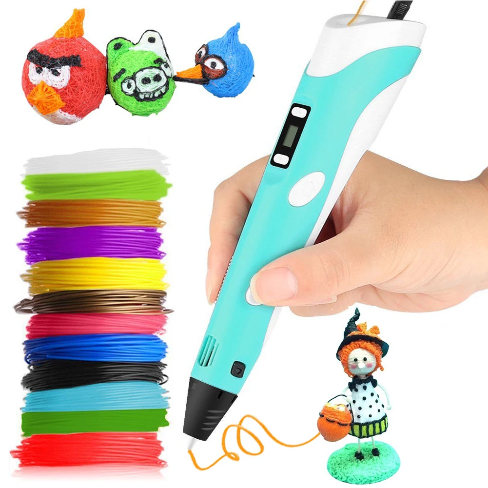 Dikale 3D Pen LED Screen DIY 3D Printing Pen PLA Filament Creative Toy Gift For Kids Adult Drawing 3D Printer Pen Drawing Stift