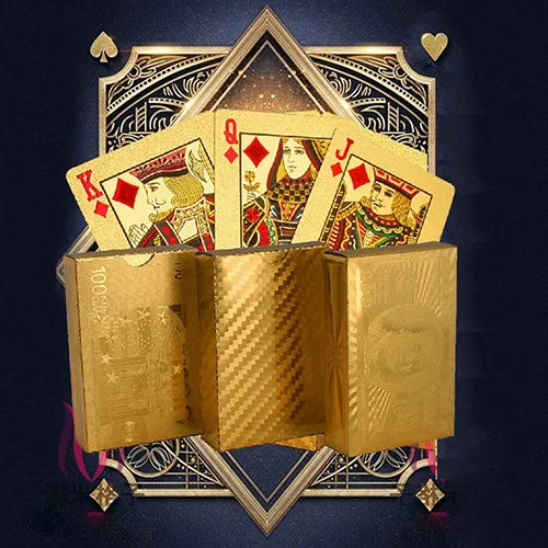 Роскошные держатели для игральных карт, Золотая фольга, подставка для покера, сидение, ленивый покер, игра в покер, игровые карты, доллар, евро, клетчатый узор, Вечерние игры