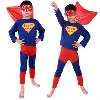 Red Spiderman Cosplay Costume for Children Clothing Sets Spider Suit Halloween Party Cosplay Costume for