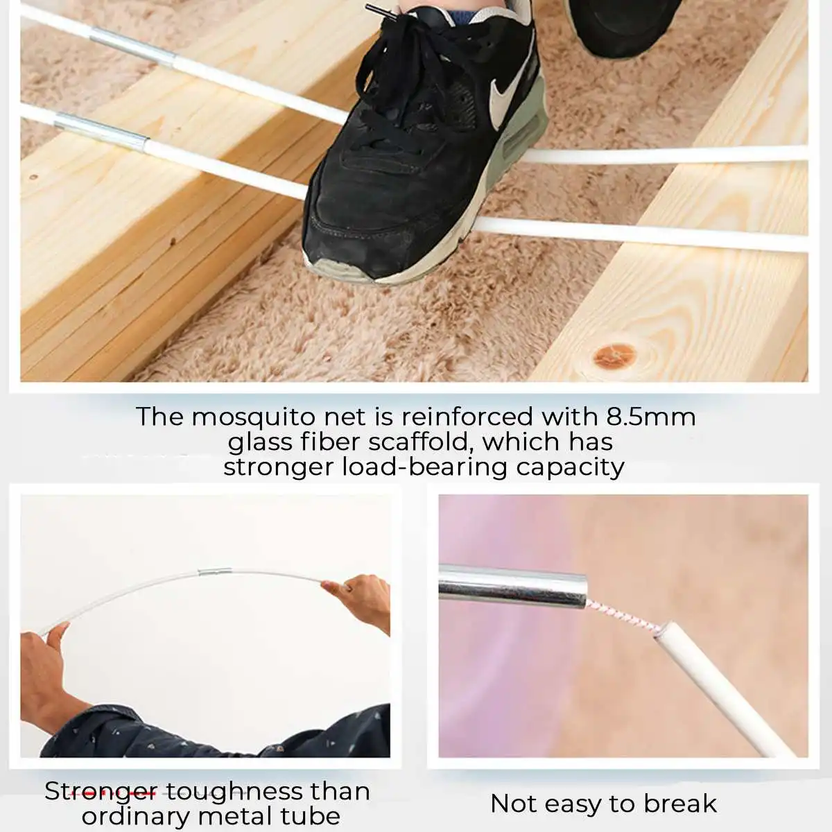 completo zíper aumentando tendas de cama portátil