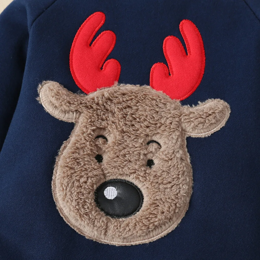 TELOTUNY Infant Baby Boy Girl Christmas Xmas Santa Winter Thick Romper infant Plus velvet warm Jumpsuit Costume Outfits ZO23