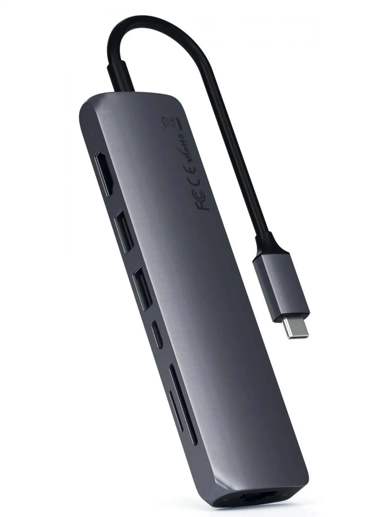 Хаб Satechi USB-C Slim Multi-Port Adapter ST-UCSMA3M (Space Grey) | Компьютеры и офис