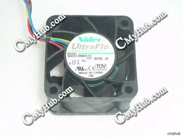 Для Nidec W40S12BMA5-57 T07 DC12V 0.12A 4028 4 см 40 мм 40x40x28 4pin Вентилятор охлаждения | Компьютеры и