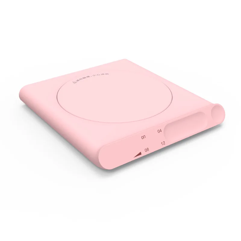 touch control pink Подогреватель чашек, нагреватель для чайников, нагревательная подставка, 3 передачи, USB зарядка, настольный нагреватель для кофе, молока, чая, грелка с грилем - Цвет: touch control pink