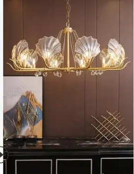 

Modern light luxury all copper lamp creative American designer living room bedroom restaurant home decoration art simple Europea