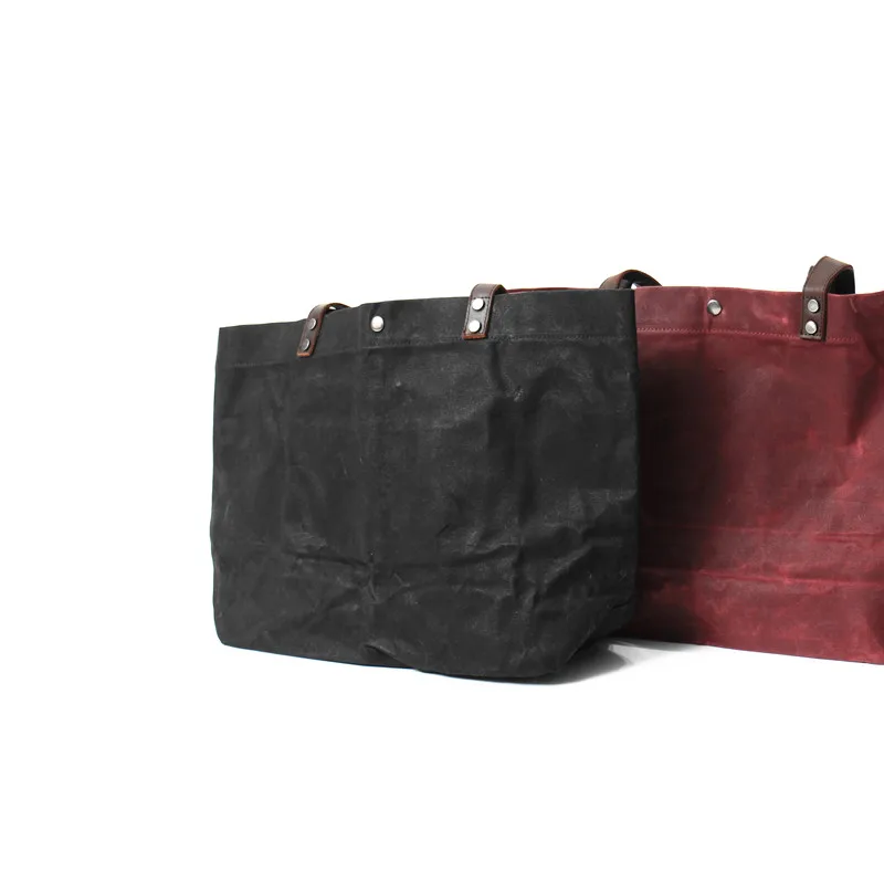 Owen seak, мужская и женская сумка, высокая, уличная, готический стиль, масло, воск, холщовая, черная, сумка для покупок, наклонная, сумка на плечо