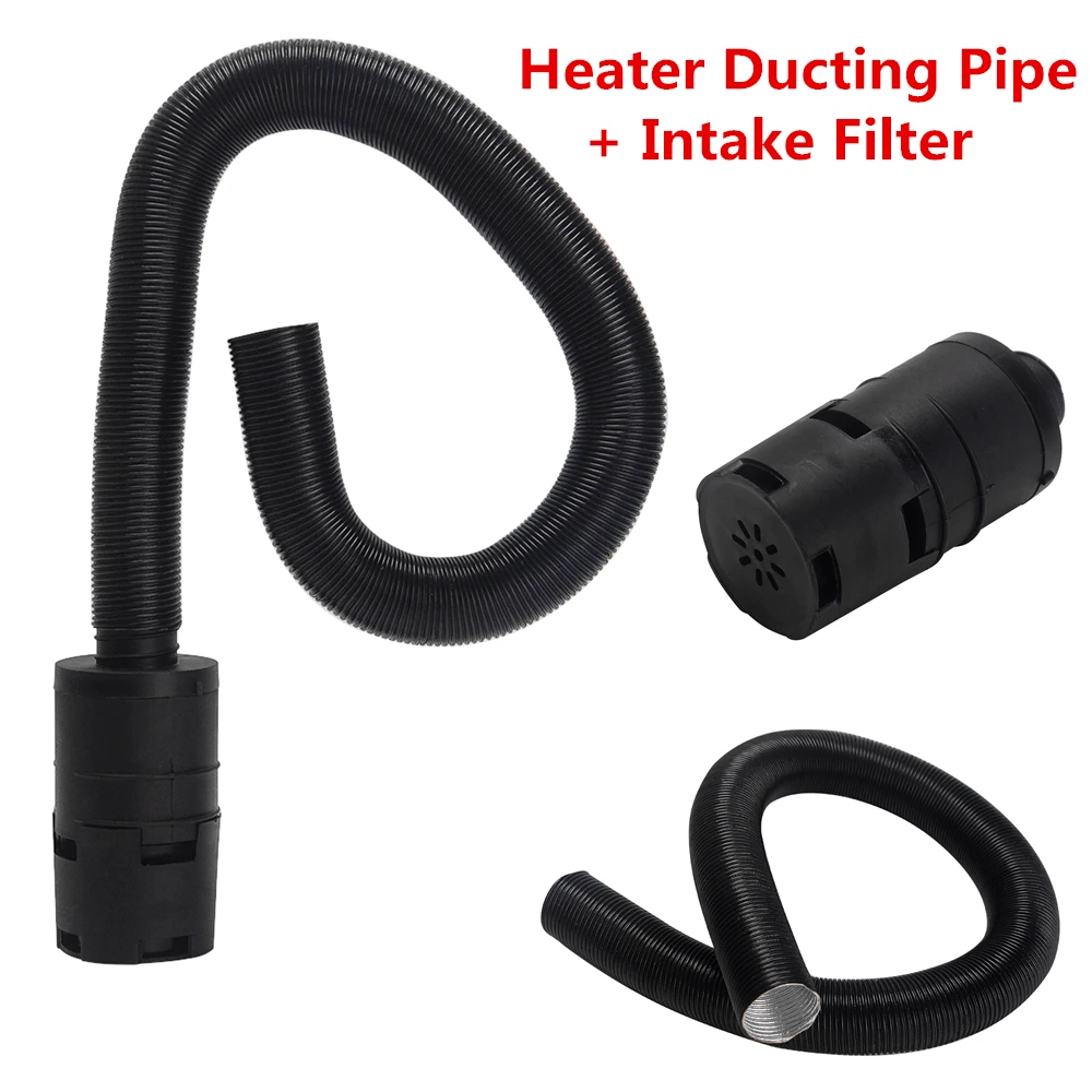 Inlet Outlet Exhaust Hose Tube for Car Filter Evenlyao Air Filter Intake Pipe Kit,25mm Universal Flexible Engine Heater Ducting Pipe With Intake Filter 