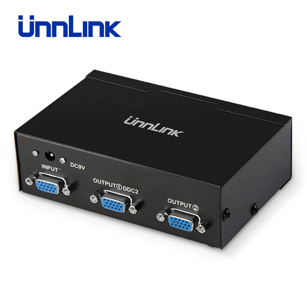 Разветвитель VGA Unnlink 1X2 FHD 1080P @ 60 Гц 1 вход сигнала 2 выход 1*2 разветвители для