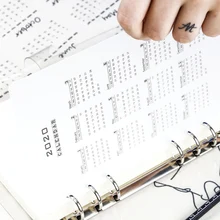 5 шт год календарь разделитель бумаги перегородка для 6 связующее кольцо школа планирования спираль аксессуары для ноутбуков Канцтовары