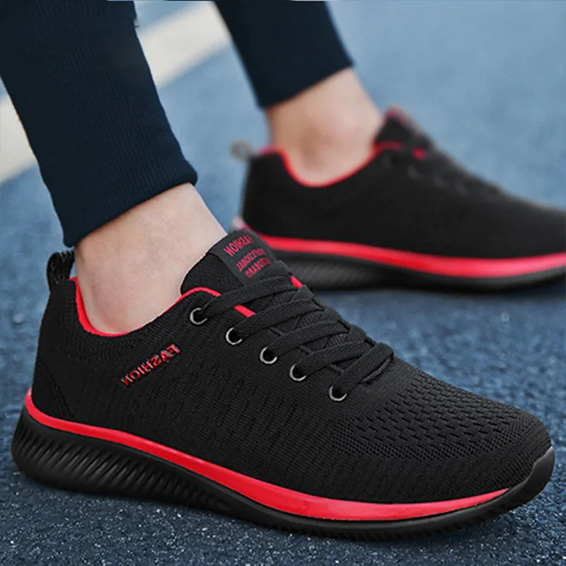$10.73 Summer And Autumn Men Shoes Breathable Korean Casual Shoes Sneakers Flying Mesh Shoes Lace-Up