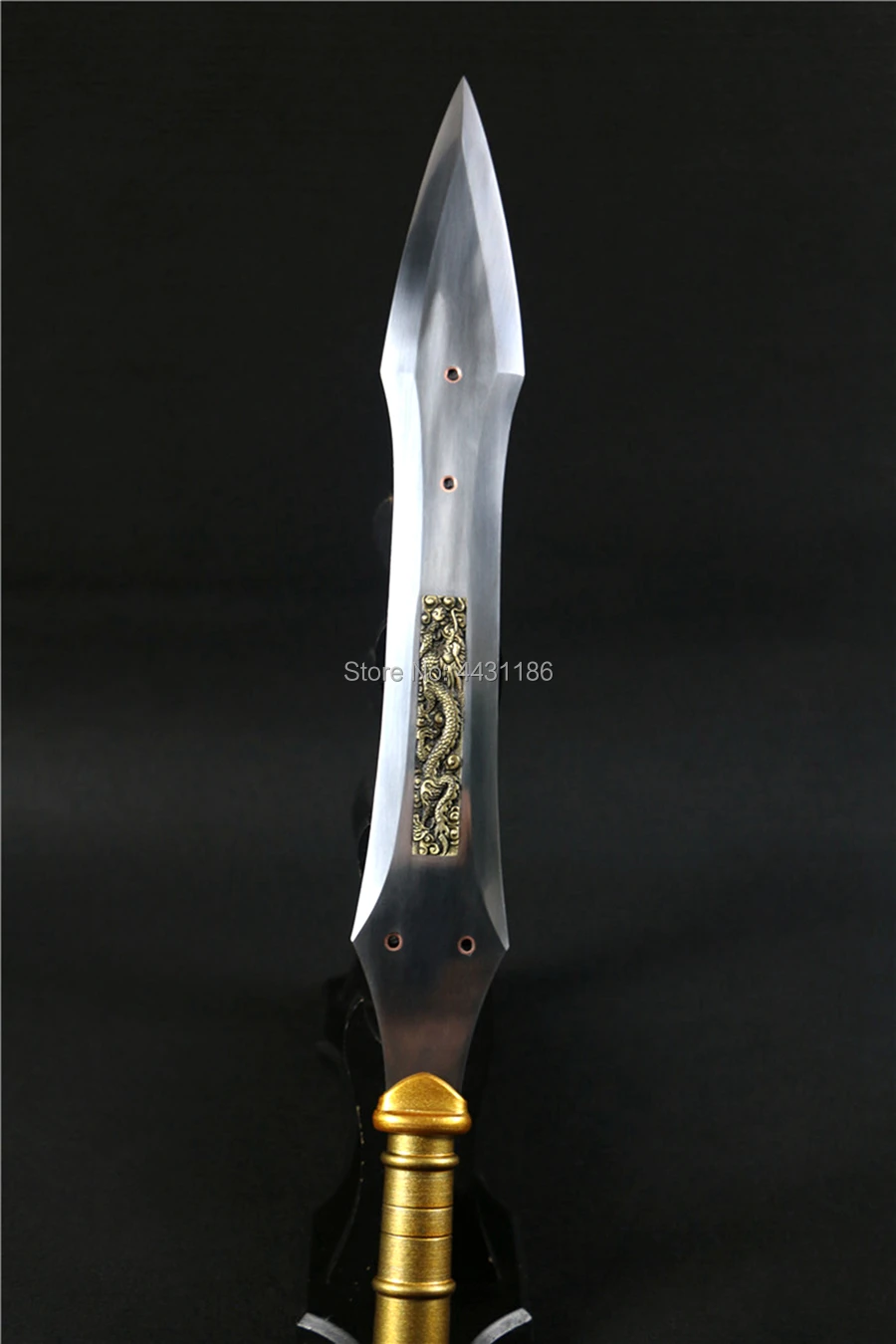 207CM Steel Handle Chinese Tradition Kungfu Weapon Lance Sword High Manganese Steel Spearhead Sharp Outdoors/Hunting Long Spear