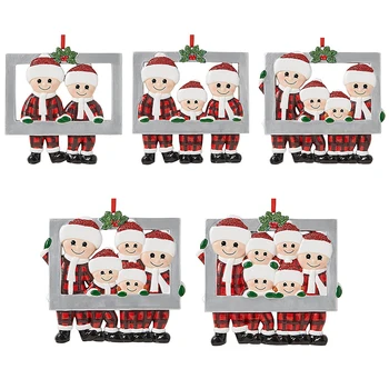 

2020 Christmas Ornament Family Quarantine Christmas Decoration DIY Personalized Christmas Tree Hanging Pendant Home Decor