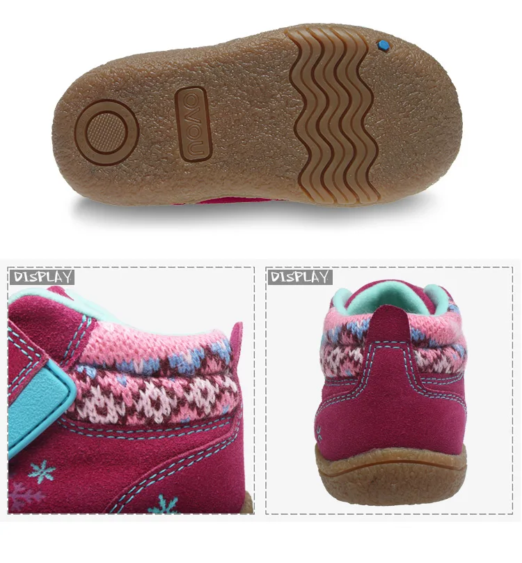 UOVO/Обувь для маленьких детей с мягкой подошвой; детская обувь из коровьей замши; Осенняя обувь для маленьких девочек и мальчиков; Милая удобная обувь для детей