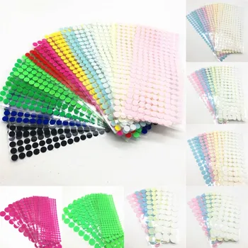 

100Pairs Self Adhesive Fastener Tape Dots 10/15/20/25/30mm Strong Glue Magic Sticker Disc White Black Round Coins Hook Loop Tape