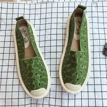 Распродажа; обувь в рыбацком стиле; женские повседневные лоферы на плоской подошве; тканевая женская обувь из пеньки; удобные туфли без задника; PM-125