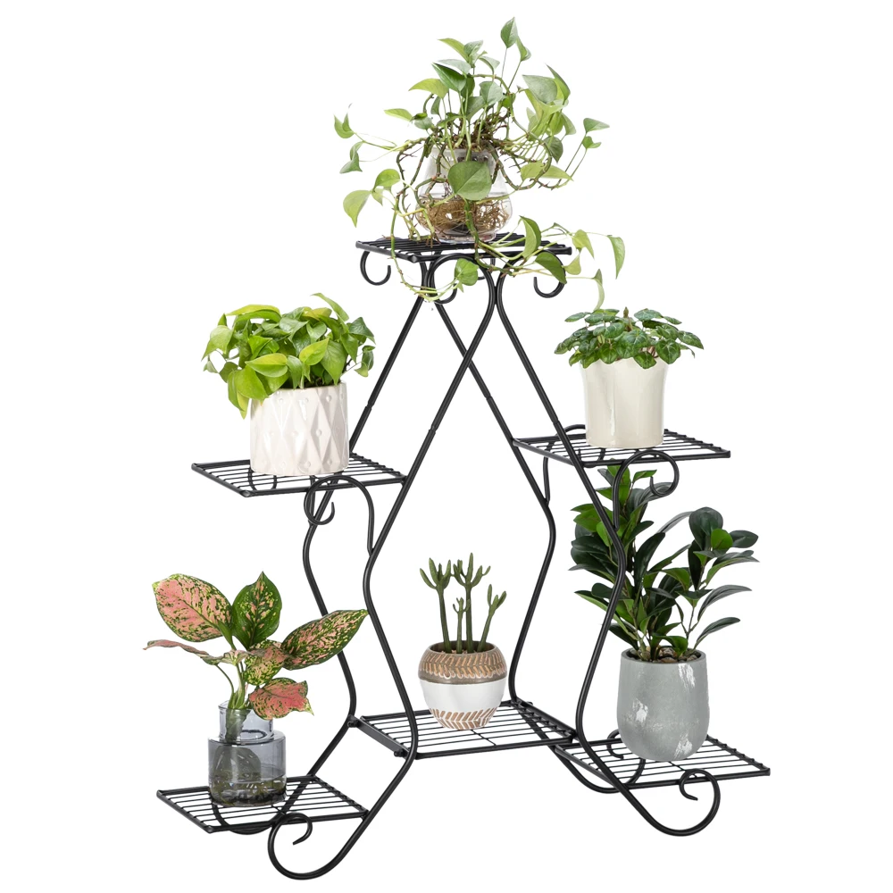 303-inch-tall-pentagonal-3-stories-5-vertical-striped-potted-plant-racks-with-black-paint-flower-pot-holder-shelves