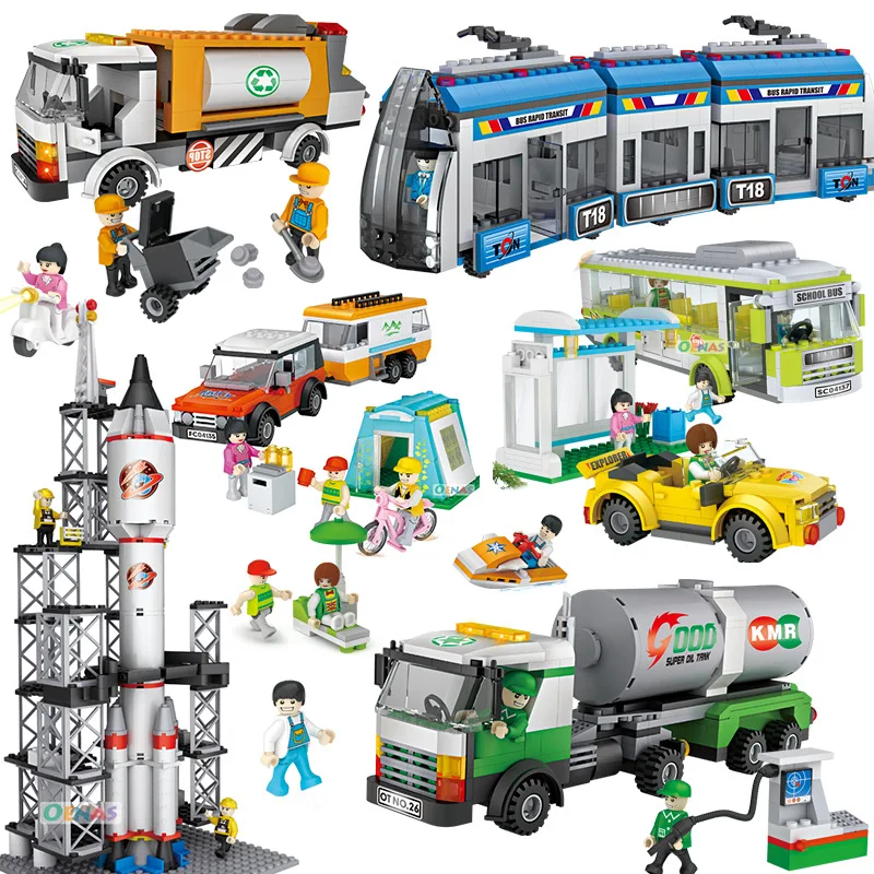 

New Product Children's Educational Toys Assembling Blocks Compatible with Legoinglys Techniced City Space Shuttle Figures Toys