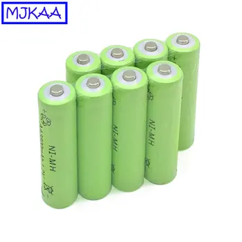 

MJKAA 8Pcs AA Ni-MH 1.2V 3800mAh Rechargeable Battery Nickel-metal Hydride 14mm*50mm 2A Batteries For Toys Clocks