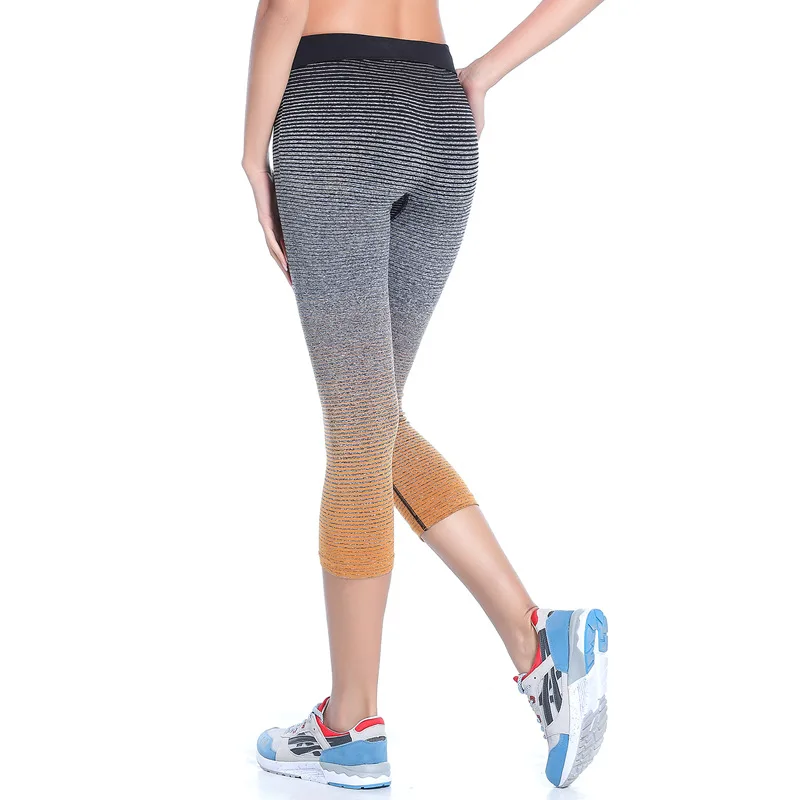 

Gorgeous gradient color high elastic summer breathable and quick-drying yoga pants running fitness sports pants