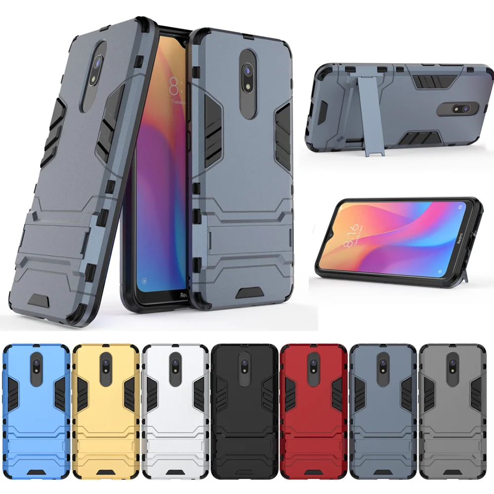 

2019 Hot Shockproof Armor Phone Case For Xiaomi Redmi 8A Hybrid Silicone Hard PC Matte Protective Cover For Redmi 8 Coque Caso