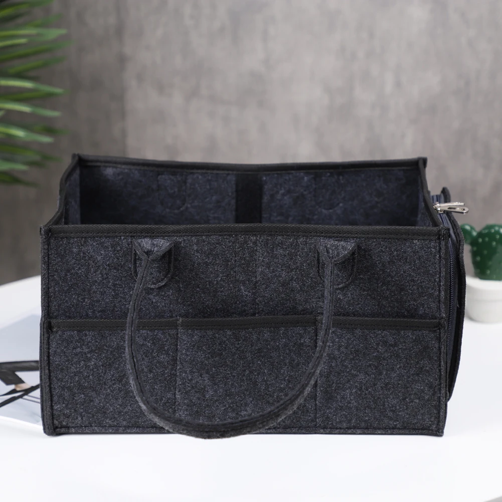 Baby Felt Cloth Portable Storage Bag Foldable Large Size Diaper Caddy Changing Table Organiser Toy Storage Basket Car Organizer