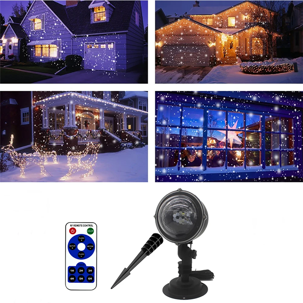 Snowfall Projector stage light  Moving Snow IP65 Outdoor Ball Party  Light Stage Lights For Christmas Home KTV  Wedding Show