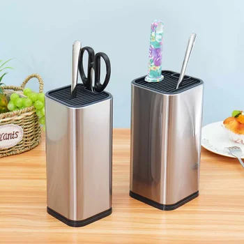 

Durable Knife Stand Holder For Kitchen Knife Stainless Steel Cooking Knife Holder Stand Block High End Kitchen Accessories