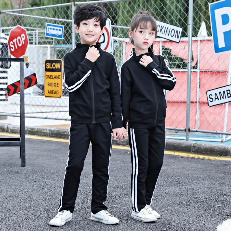 Primary School STUDENT'S Kindergarten Suit Spring And Autumn Customizable Sports Clothing Children School Uniform Business Attir
