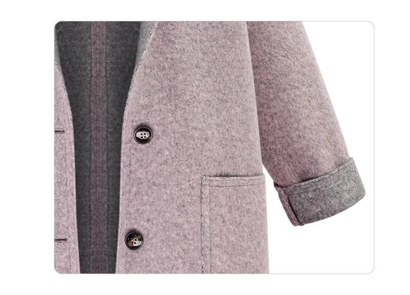 Women Winter Woolen Coats New Autumn Winter Solid Color Fashion Large Size Woolen Coat Female Loose Long Outerwear 4XL T94