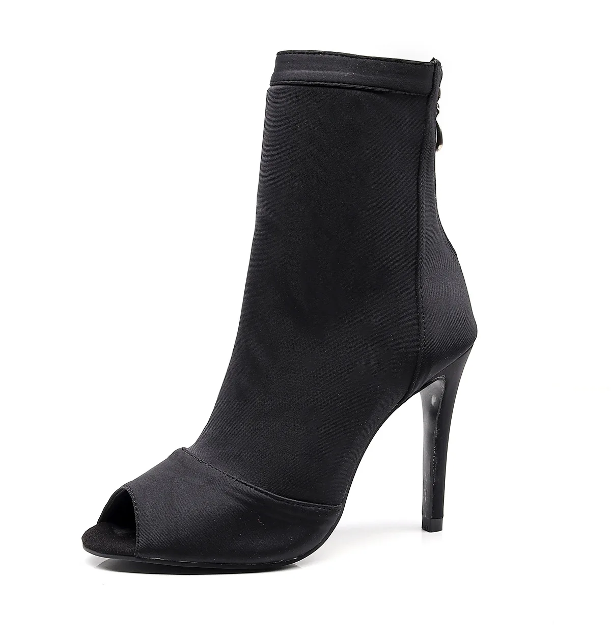 Black 85mm heel Обувь для латинских танцев; Женская атласная обувь; цвет синий, красный, черный; средний верх; высота каблука 8,5 см; тонкий каблук 9 см; Танцевальная обувь для сальсы, выступлений, танцев - Цвет: Black 85mm heel