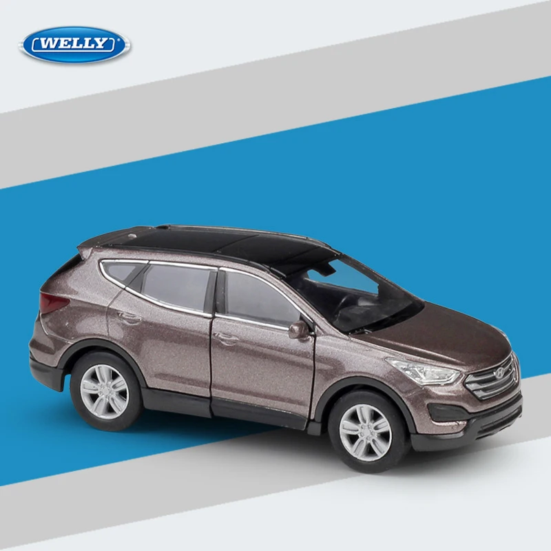 Модель автомобиля WELLY 1/36 Santafe SUV из сплава с откидной спинкой игрушка для детей