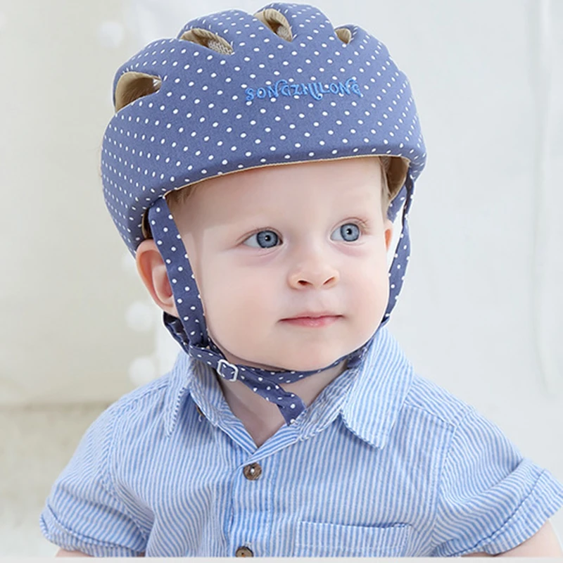 Casco protector para bebés Cascos de seguridad para bebés a prueba de golpes  Sombrero de seguridad para el hogar Sombrero de algodón ajustable para  niños Seguridad para gatear y caminar,Rosado,0-3 añ TUNC