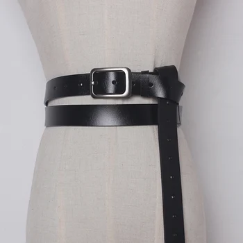 

Tie-in Women Belt Artificial Leather Fashion All-Match Simple Wear Resistant Waistband Decorative Durable Clothes Accessories