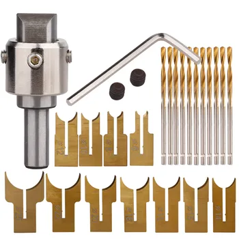 

13pcs Rosary Punching Milling Cutter Wooden Beads Drills Bit 6-12mm Carbide Router Bit Ball Blade Drill Bits Woodworking Tools