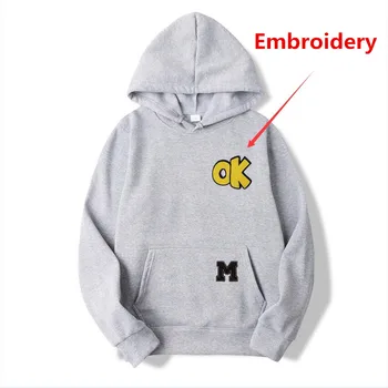 

Fashion Brand Hot 2020 New Hoodies Men Sweatshirts Embroidery Patchwork Pullover Men/Women Casual Male Hooded Streetwear Tops