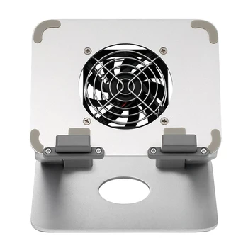 

Adjustable Angle Desktop Reading Bracket Tablet Stand Home Universal With Cooling Fan Aluminum Alloy Hands Free Multifunctional