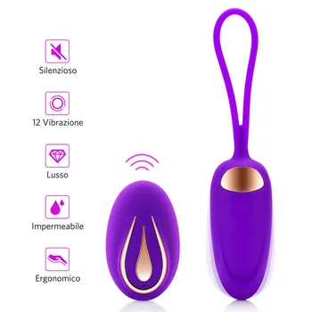 

Wireless Vibrating Love Egg, Remote Control 12 Speed Modes Powerful Bullet Massager, USB Rechargeable Waterproof Adult Toys
