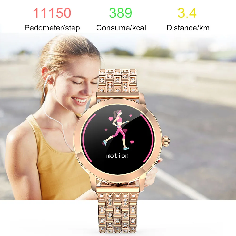 Monitoramento de Pressão Smartver para Xiaomi Ip68 à Prova Adorável Relógio Inteligente Feminino Dip68 Água Freqüência Cardíaca Arterial Mensagem Lembrete Relógios Inteligentes Lw10 Android Ios 2022 - Image 3