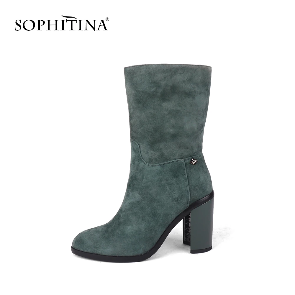 SOPHITINA/однотонные женские ботинки Высококачественная удобная обувь из