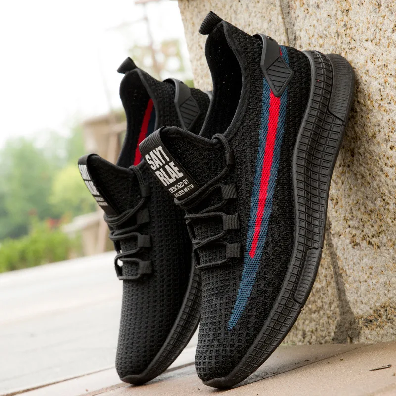 

2020 Spring New Style Men Athletic Shoes Running Shoes Korean-style Trend MEN'S SHOES Network Hongfei Woven MEN'S SHOES