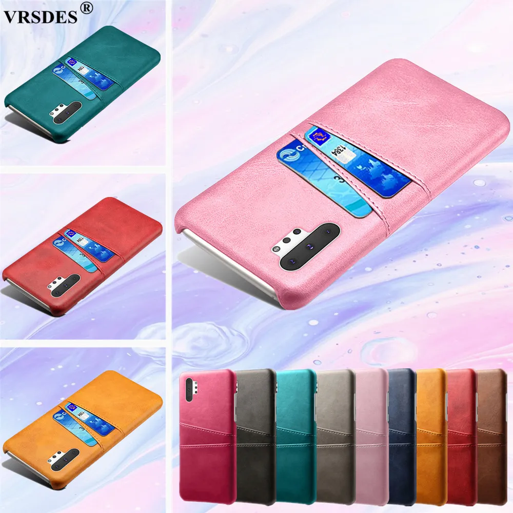 For Samsung Galaxy Note 10 Plus 5G 20 Ultra Slim Card Slots PU Leather+PC Case Note10 Note20 Capa | Мобильные телефоны и