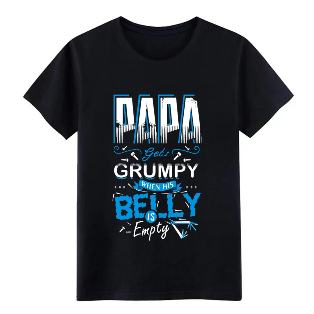 Papa he gets gumpy when his belly is пустая Футболка мужская футболка с круглым вырезом новая
