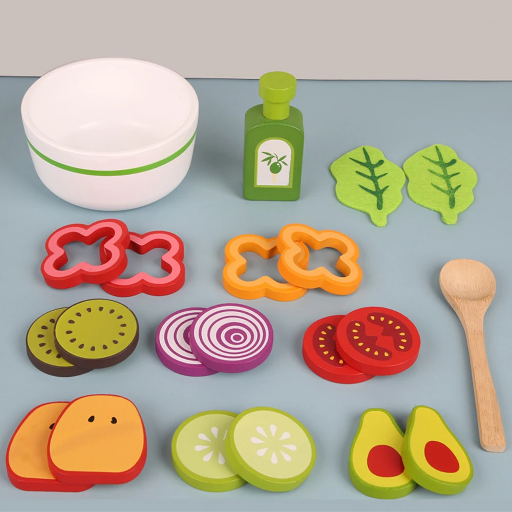 Кухонная мебель классическая игра моделирование резки фруктов овощей игрушки Монтессори раннего образования подарки приготовления салатов