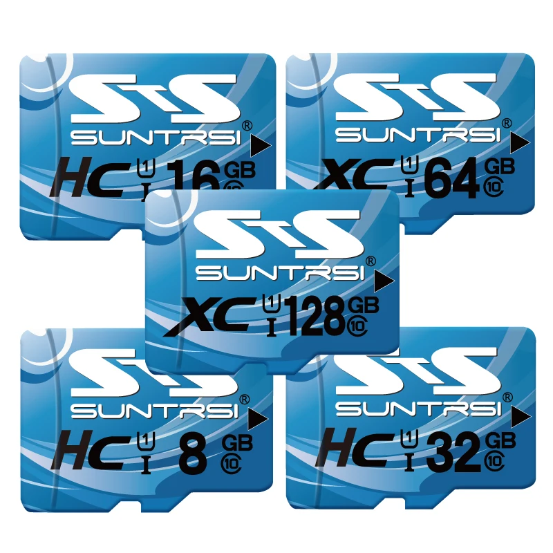 Suntrsi Небесно-Голубой Micro SD 256 ГБ/128 Гб карта памяти класс 10 высокоскоростная Microsd карта 8 Гб класс 6 UHS-1 флэш-карта для смартфона