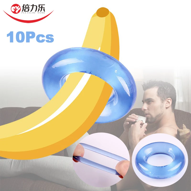 10pcs Flexible Cock Ring Male Masturbator Tpr Penis Ring Foreskin Correction Retarder Lock Sperm