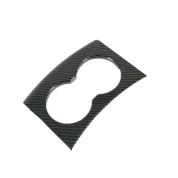 

Auto Cup Holder Cover Decor Black For Tesla Model X 2019 Carbon Fiber Style
