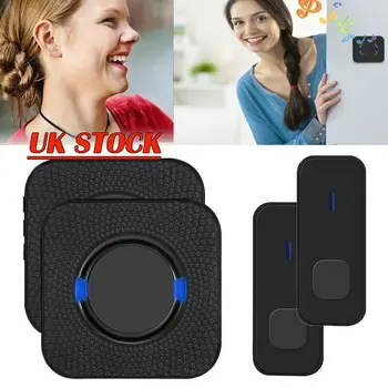 

300M Remote 55 Chimes IP55 Wireless Door Bell Twin Wall Plug in Waterproof Cordless Door Chime Kit