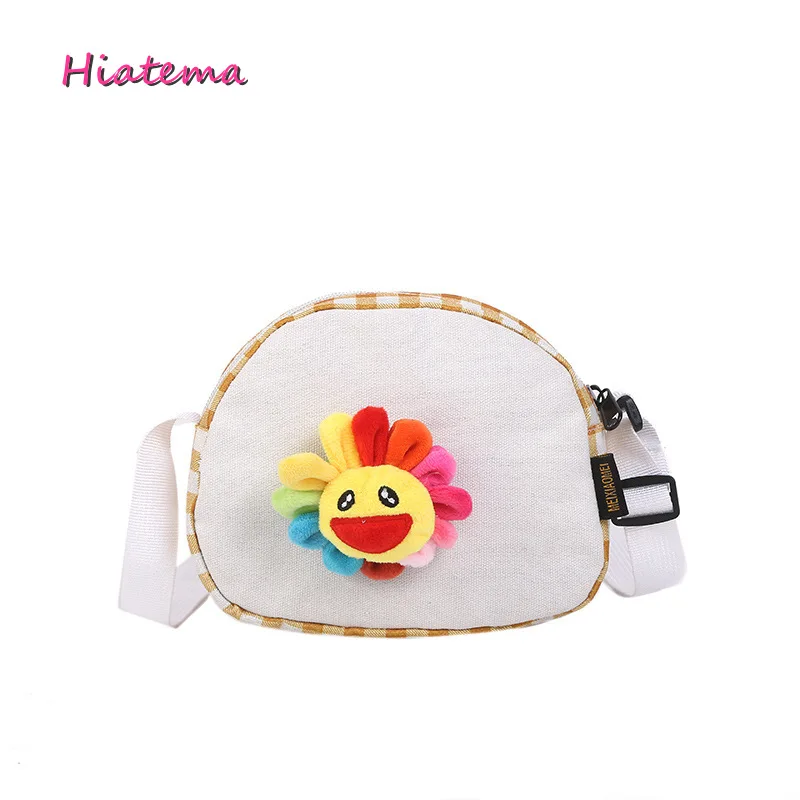 

Hiatema Sunflower Bags Women Casual Canvas Bag Cute Flower Flap Shoulder Purse Cross body Messenger Bag